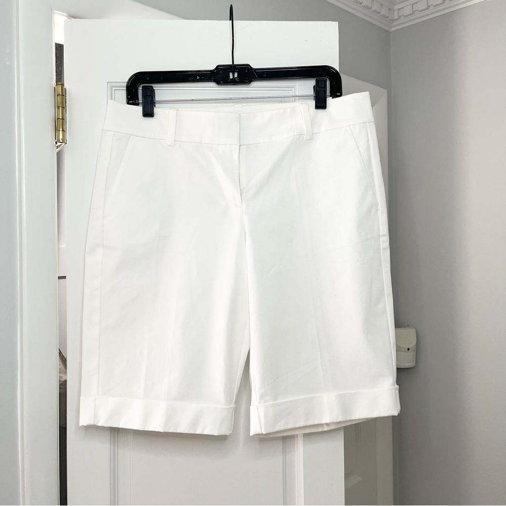Ann Taylor Classic Cotton White Women's Bermudas